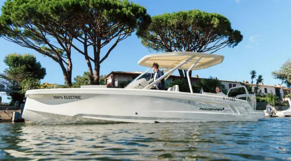 Axopar AX E Electric Boat in Marina
