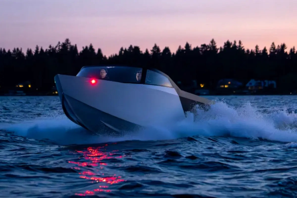 Arc One Electric Boat at Night