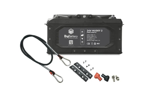 24V - 800Ah - 20.48kWh LiFePO4 - 4X Husky 2 INV Charger Kit Lithium Marine Battery