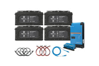 24V - 800Ah - 20.48kWh LiFePO4 - 4X Husky 2 INV Kit Victron Lithium Marine Battery