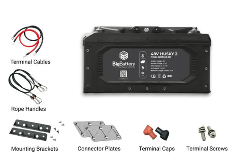 48V - 100Ah - 5.12kWh LiFePO4 - Husky 2 PWR | 5.12Kwh LiFePO4 – High Power | Golf Cart | UTV | Industrial Lithium Marine Battery