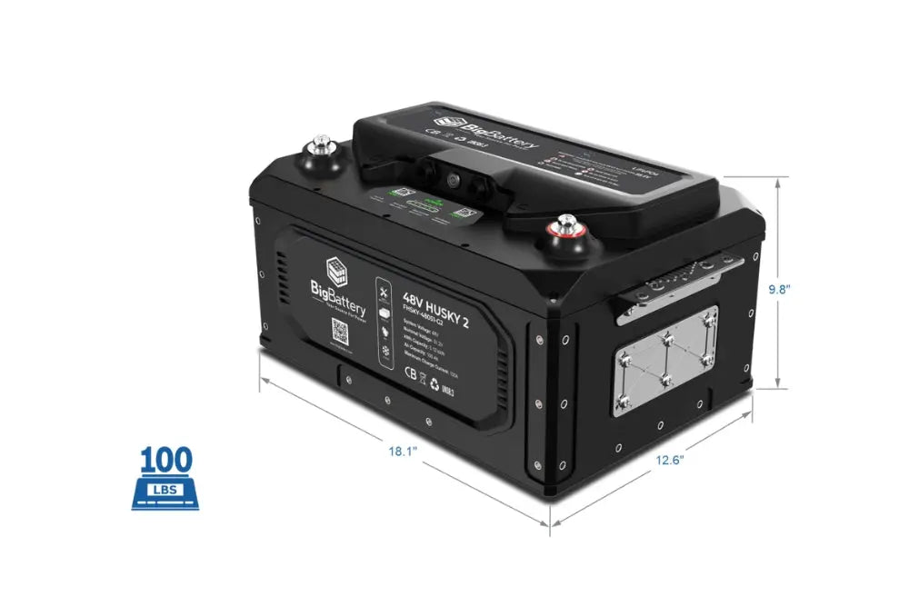 48V - 100Ah - 5.12kWh LiFePO4 - Husky 2 PWR | 5.12Kwh LiFePO4 – High Power | Golf Cart | UTV | Industrial Lithium Marine Battery