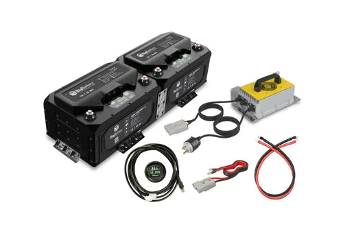 48V - 200Ah - 10.24kWh LiFePO4 - 2X Husky 2 PWR Fast Charger Kit Lithium Marine Battery