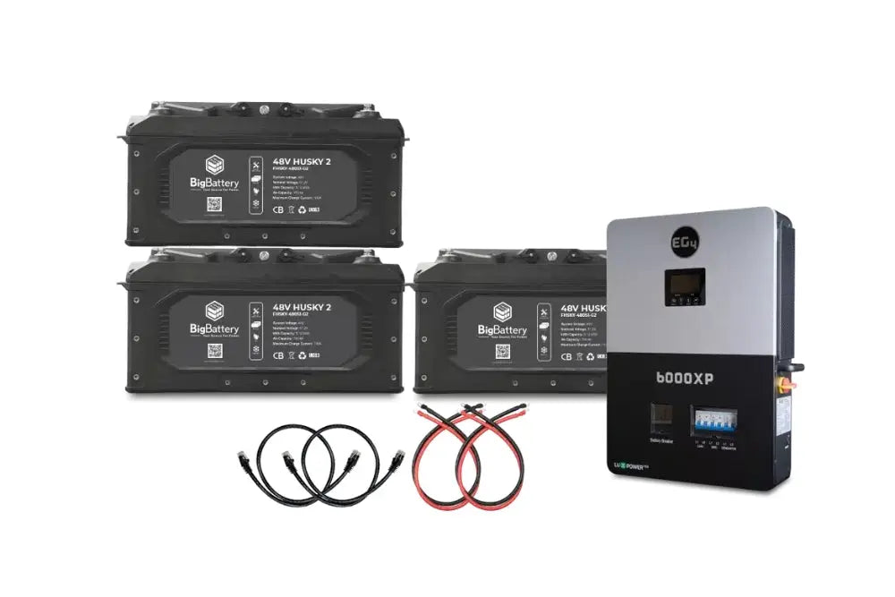 48V - 3X Husky 2 Kit – EG4 6K OFF-Grid Inverter Lithium Marine Battery
