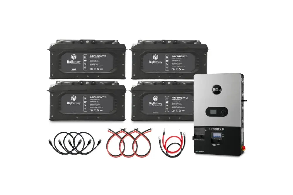 48V 4X Husky 2 INV Kit – EG4 12K OFF-Grid Inverter Lithium Marine Battery