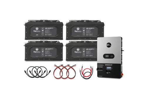 48V 4X Husky 2 INV Kit – EG4 12K OFF-Grid Inverter Lithium Marine Battery