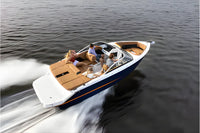 Four Winns H2e Electric Boat with people on a body of water