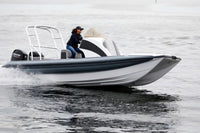 Person driving Hyfoil 22 Electric Boat on a body of water