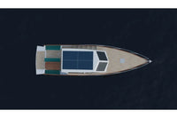 Top-down view of Nova Luxe Orphie 39 Electric Boat on water