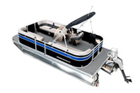 Princecraft BrioE 19 Electric Boat with black and blue design on a white background