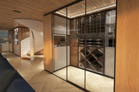 Modern Silent 120 Explorer Electric Boat interior design with glass partition and wooden elements